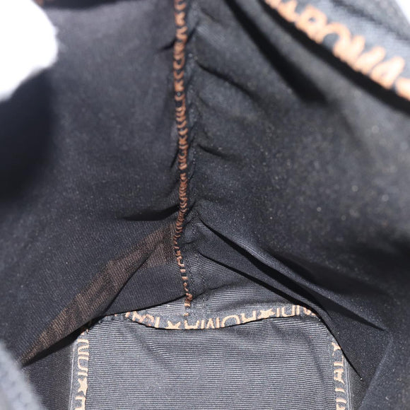 FENDI Handtas Canvas Zwart Zilver Authentiek 182539