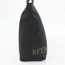 FENDI Handtas Canvas Zwart Zilver Authentiek 182539-4