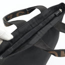 FENDI Handtas Canvas Zwart Zilver Authentiek 182539-6