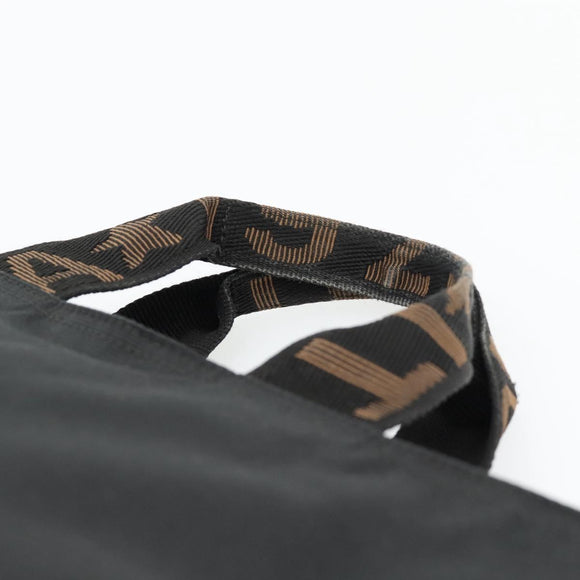 FENDI Handtas Canvas Zwart Zilver Authentiek 182539