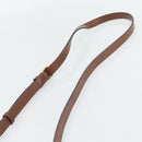 BURBERRY Hand Bag PVC Canvas 2way Brown Gold Auth 182540A-10