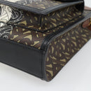 BURBERRY Hand Bag PVC Canvas 2way Brown Gold Auth 182540A-12