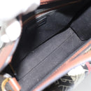 BURBERRY Hand Bag PVC Canvas 2way Brown Gold Auth 182540A-17