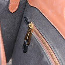 BURBERRY Hand Bag PVC Canvas 2way Brown Gold Auth 182540A-20