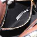 BURBERRY Hand Bag PVC Canvas 2way Brown Gold Auth 182540A-21