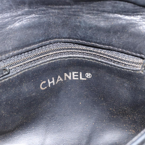 CHANEL Matelassé Ketten-Bauchtasche Lammleder Schwarz Gold CC Authentisch 182541