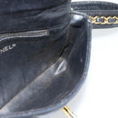 CHANEL Matelassé Ketten-Bauchtasche Lammleder Schwarz Gold CC Authentisch 182541-18