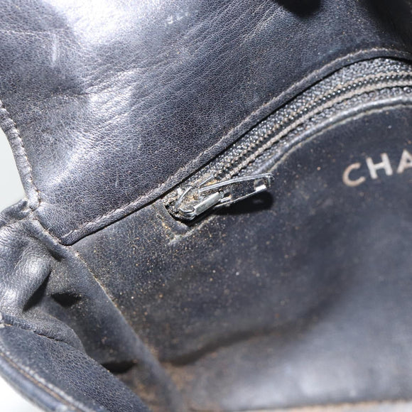 CHANEL Matelassé Ketten-Bauchtasche Lammleder Schwarz Gold CC Authentisch 182541