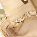 CHANEL Bicolore Waist bag Lamb Skin Beige Gold CC Auth 182545-18