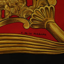 HERMES Carre 90 Scarf ""ETRIERS"" Silk Gold Auth 182548M-14