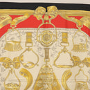 HERMES Carre 90 Scarf ""ETRIERS"" Silk Gold Auth 182548M-17