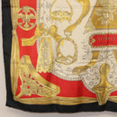 HERMES Carre 90 Scarf ""ETRIERS"" Silk Gold Auth 182548M-22