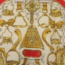 HERMES Carre 90 Scarf ""ETRIERS"" Silk Gold Auth 182548M-6