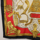 HERMES Carre 90 Scarf ""ETRIERS"" Silk Gold Auth 182548M-8