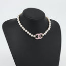CHANEL COCO Mark Necklace metal Gold Tone CC Auth 182550SM-13