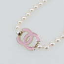CHANEL COCO Mark Necklace metal Gold Tone CC Auth 182550SM-3