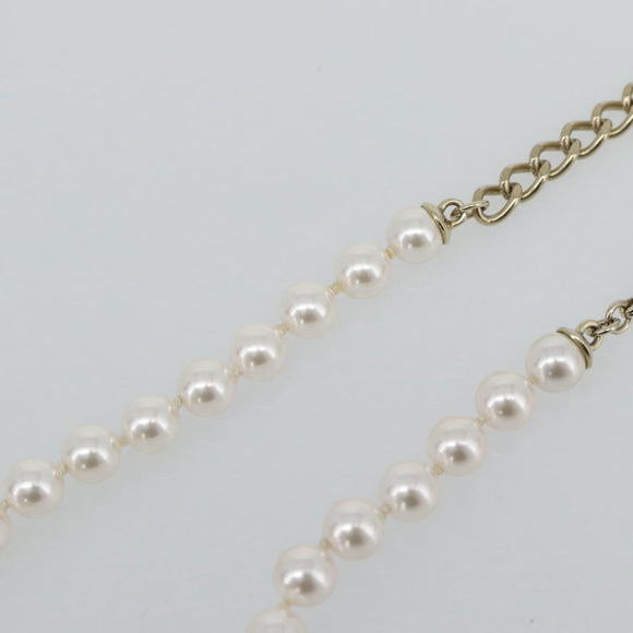 CHANEL COCO Mark Necklace metal Gold Tone CC Auth 182550SM