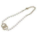 CHANEL COCO Mark Necklace metal Gold Tone CC Auth 182550SM-6