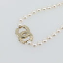 CHANEL COCO Mark Necklace metal Gold Tone CC Auth 182550SM-7