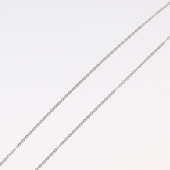 HERMES Pop Ash H Necklace metal Silver Auth 182551M