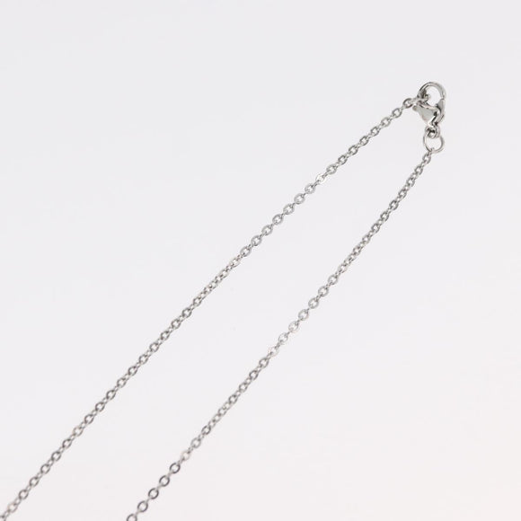 HERMES Pop Ash H Necklace metal Silver Auth 182551M