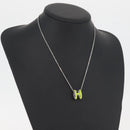 HERMES Pop Ash H Necklace metal Silver Auth 182551M-16