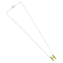 HERMES Pop Ash H Necklace metal Silver Auth 182551M-2