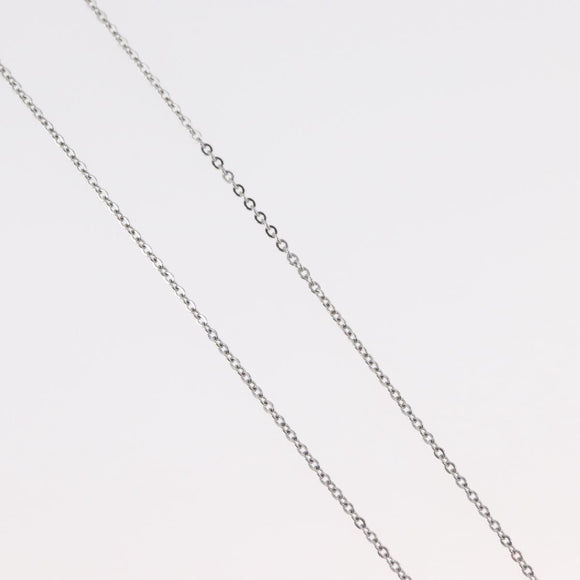 HERMES Pop Ash H Necklace metal Silver Auth 182551M