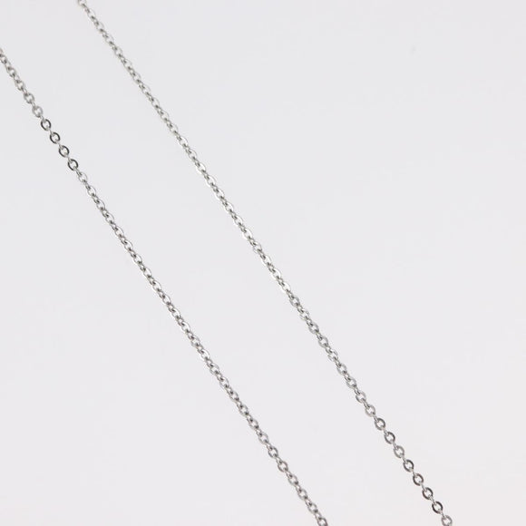 HERMES Pop Ash H Necklace metal Silver Auth 182551M