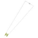 HERMES Pop Ash H Necklace metal Silver Auth 182551M-8