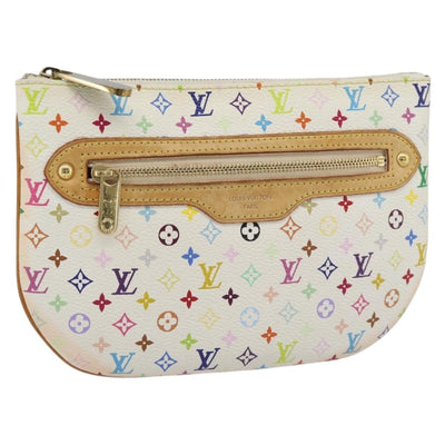 LOUIS VUITTON Monogram Multicolor Pochette GM Pouch White M60027 LV Auth 182552A