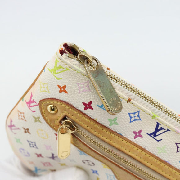 LOUIS VUITTON Monogram Multicolor Pochette GM Pouch White M60027 LV Auth 182552A