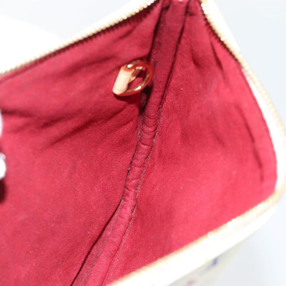 LOUIS VUITTON Monogram Multicolor Pochette GM Pouch White M60027 LV Auth 182552A