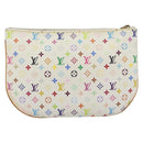 LOUIS VUITTON Monogram Multicolor Pochette GM Pouch White M60027 LV Auth 182552A-2