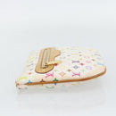 LOUIS VUITTON Monogram Multicolor Pochette GM Pouch White M60027 LV Auth 182552A-3