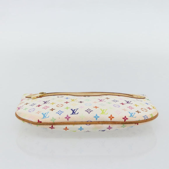 LOUIS VUITTON Monogram Multicolor Pochette GM Pouch White M60027 LV Auth 182552A