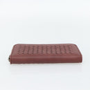 BOTTEGA VENETA INTRECCIATO Lange Portemonnee Leer Bruin Zilver 114076 Auth 182558M-6