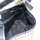BURBERRY Nova Check Umhängetasche Canvas Beige Gold Auth 182559-18