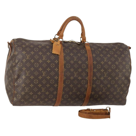 LOUIS VUITTON Monogram Keepall Bandouliere 60 Boston Bag M41412 LV Auth 182560