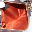 Salvatore Ferragamo Accessory Pouch Canvas Multicolor Gold Auth 182563A-16