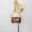 Salvatore Ferragamo Accessory Pouch Canvas Multicolor Gold Auth 182563A-19