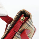 BURBERRY Nova Check Tote Bag Canvas Beige Gold Auth 182564A-10