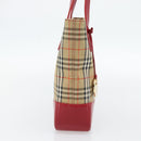 BURBERRY Nova Check Tote Bag Canvas Beige Gold Auth 182564A-3