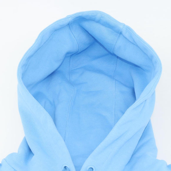 LOEWE Cropped Hoodie cotton S Light Blue Auth 182565M