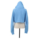 LOEWE Cropped Hoodie cotton S Light Blue Auth 182565M-2