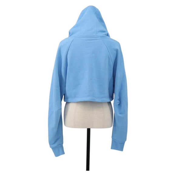 LOEWE Cropped Hoodie cotton S Light Blue Auth 182565M