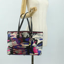 Christian Dior Anselmurail Tote Bag Canvas Multicolor Silver Auth 182566M-24