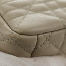 Christian Dior Caro Micro Chain Canage Bag Lamb Skin Beige Gold Auth 182573SAM-16