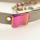 Christian Dior Caro Micro Chain Canage Bag Lamb Skin Beige Gold Auth 182573SAM-8
