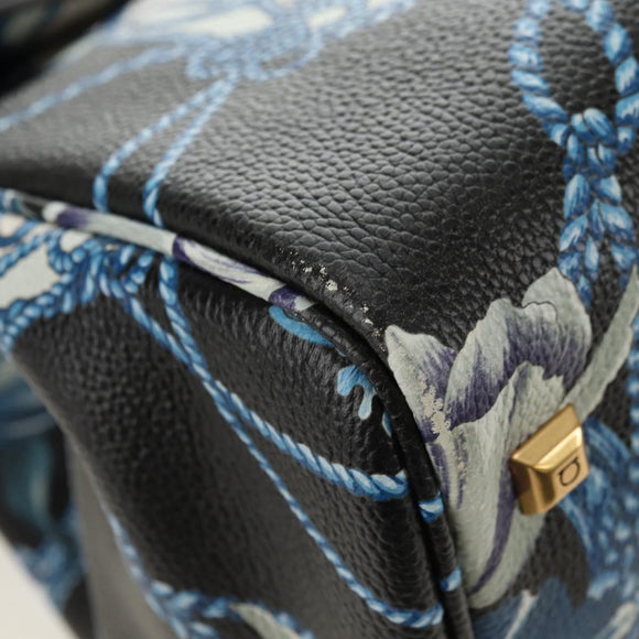 Salvatore Ferragamo Gancini Studio Tasche Leder 2-Wege Multicolor Gold Auth 182574M